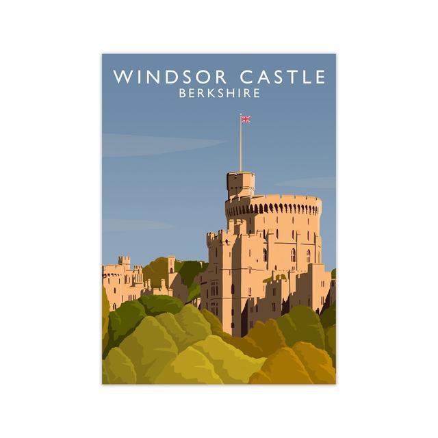 Windsor Castle Berkshire by Richard O'Neill - Print 17 Stories Size: 59.4cm H x 42cm W x 3cm D, Format: Unframed on Productcaster.