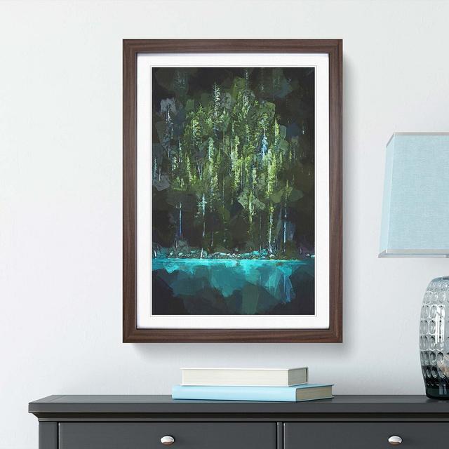 Woods in Yosemite National Park in Abstract - Picture Frame Graphic Art Print East Urban Home Frame Option: Walnut, Size: 60cm H x 40cm W x 2cm D on Productcaster.