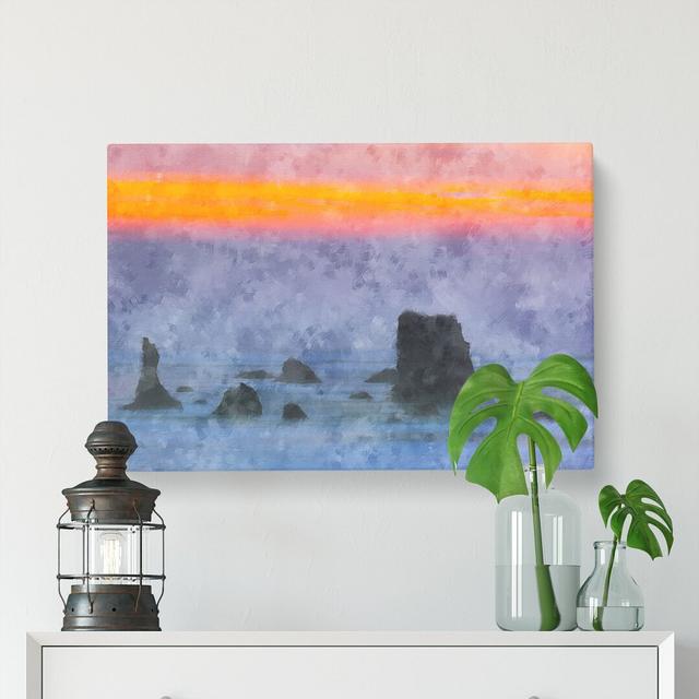 Beach In Bandon Painting - Wrapped Canvas Graphic Art East Urban Home Size: 40cm H x 60cm W x 3cm D on Productcaster.