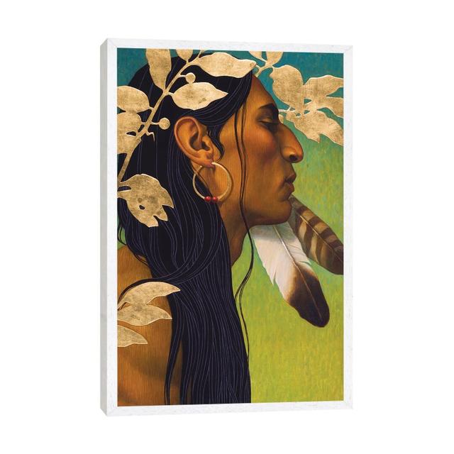 Golden Leaves by Thomas Blackshear II - Graphic Art Print on Canvas Bloomsbury Market Format: White Framed, Size: 66.04cm H x 45.72cm W x 3.81cm D on Productcaster.