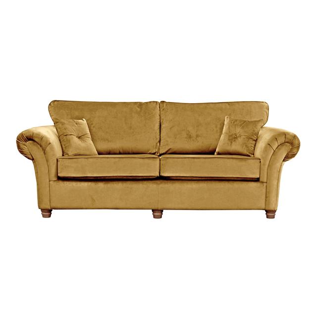 Lila 3 Seater Sofa Mercer41 Upholstery Colour: Mustard on Productcaster.