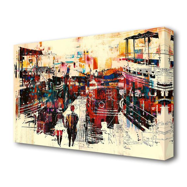 Adventure in the City Wrapped Canvas Graphic Art Print East Urban Home Size: 35.6 cm H x 50.8 cm W on Productcaster.