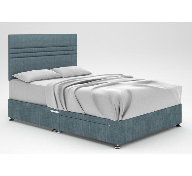 Ostara Divan Bed Base 17 Stories Colour: Duck Egg, Storage Type: 2 Drawers, Size: Double (4'6) on Productcaster.