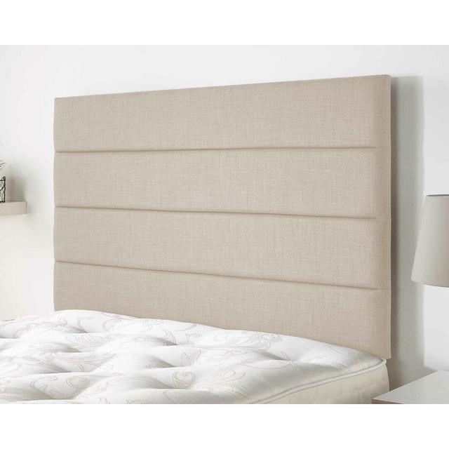 Aimee-Anna Upholstered Headboard 17 Stories Colour: Cream, Size: Double (4'6) on Productcaster.