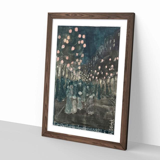 'Bastille Day' by Maurice Pendergrast Framed Painting Print East Urban Home Frame Colour: Walnut on Productcaster.