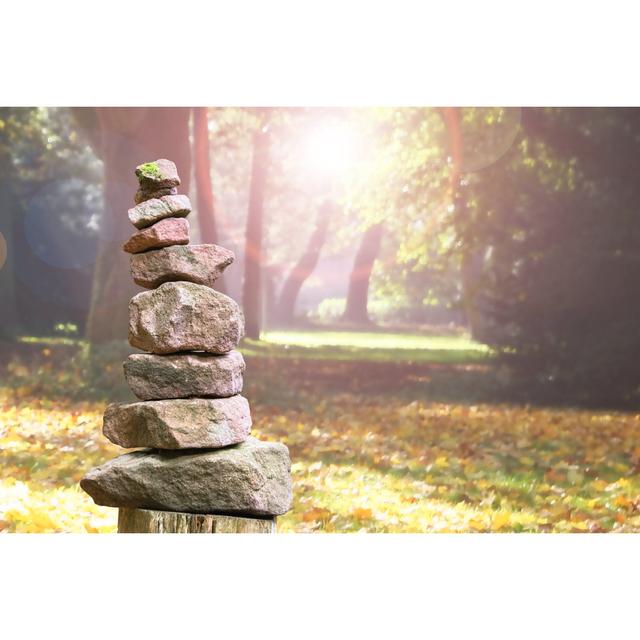 Stone Pyramid - Wrapped Canvas Print Ebern Designs Size: 20cm H x 30cm W x 3.8cm D on Productcaster.