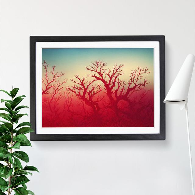 Coral Reef Art House of Hampton Size: 46cm H x 64cm W x 2cm D, Frame Colour: Black on Productcaster.