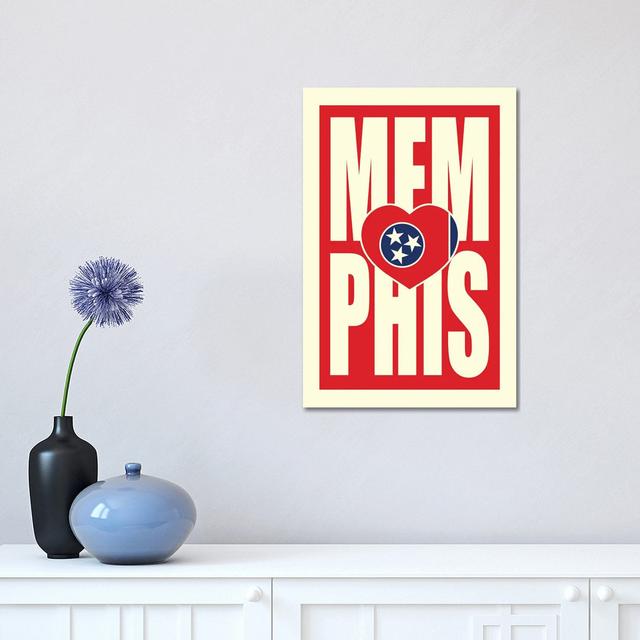 Memphis Typography Heart by Benton Park Prints - Wrapped Canvas Art Prints Happy Larry Size: 45.72cm H x 30.48cm W x 1.91cm D on Productcaster.