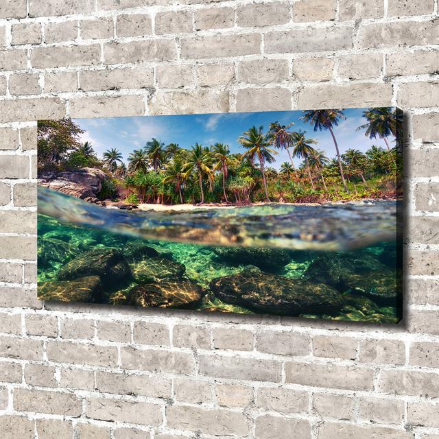 Tropical Beach - Wrapped Canvas Art Prints Bay Isle Home on Productcaster.