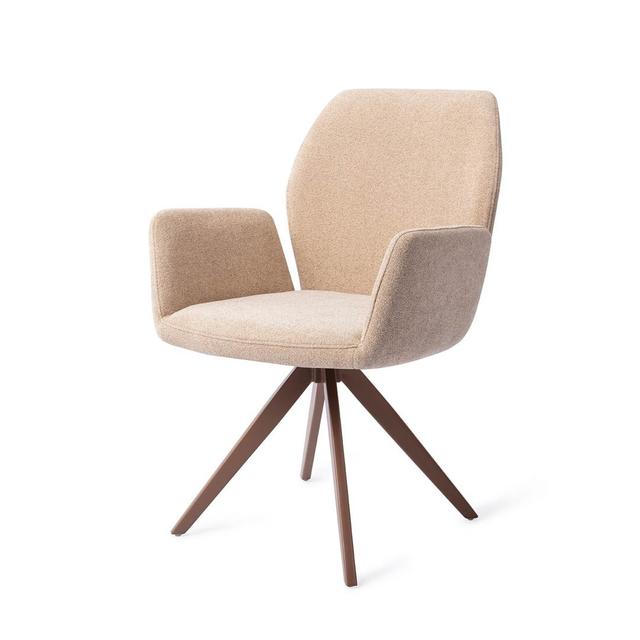 Misaki Funky Fudge Dining Chair Ivy Bronx Leg Colour: Turn Brown, Upholstery Colour: Brown on Productcaster.