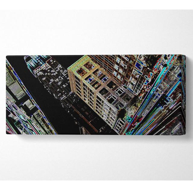 New York 5Th Ave Empire State - Wrapped Canvas Art Prints Ebern Designs Size: 71cm H x 162.5cm W x 10cm D on Productcaster.