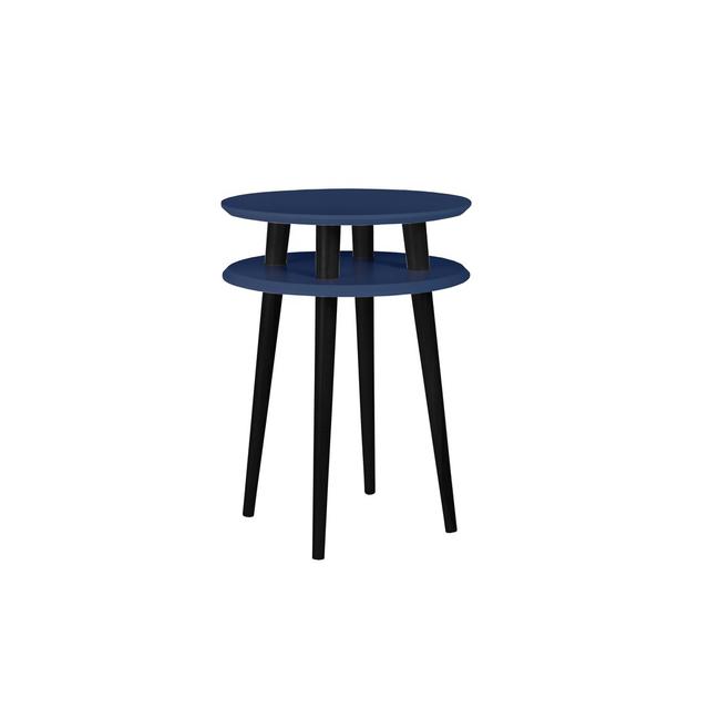 Beistelltisch Alexandrine Hashtag Home Farbe (Tischgestell): Schwarz, Farbe (Tischplatte): Marineblau on Productcaster.