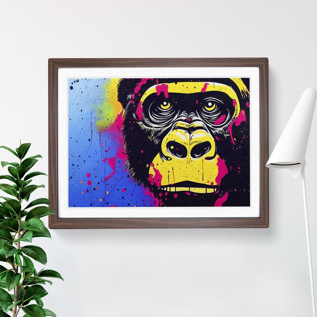 Gorilla Splash Vol.3 Abstract - Picture Frame Graphic Art World Menagerie Size: 25cm H x 34cm W x 2cm D, Format: Walnut Framed on Productcaster.