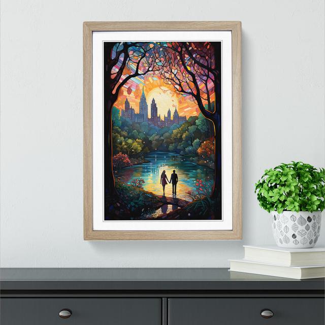 Central Park Nouveau Big Box Art Size: 46cm H x 34cm W x 2cm D, Frame Colour: Oak Framed on Productcaster.