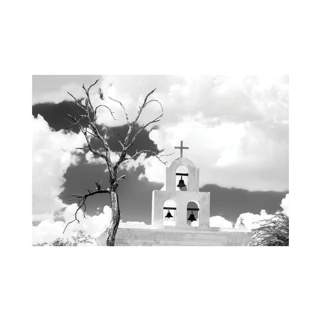 Black Arizona Series - Mission San Xavier Del Bac - Wrapped Canvas Print 17 Stories Size: 20.32cm H x 30.48cm W x 1.91cm D on Productcaster.