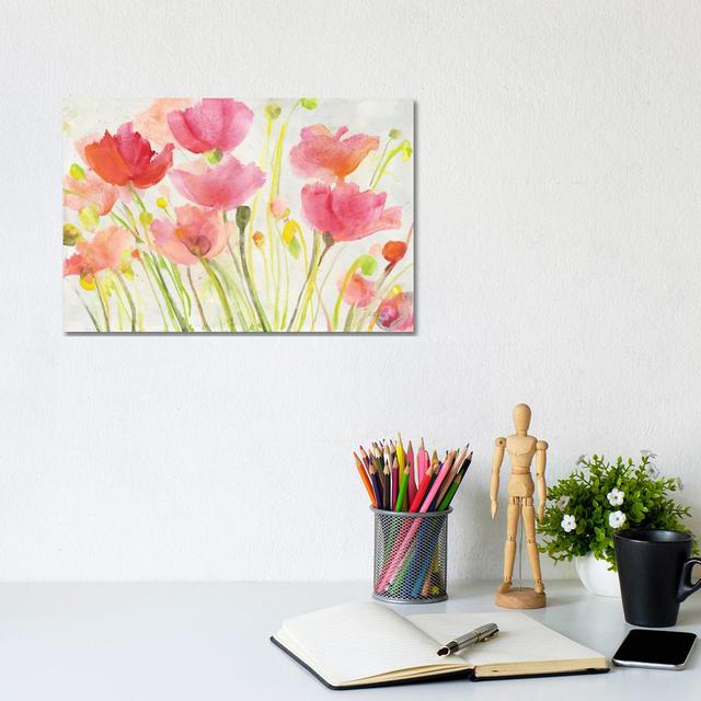 Fluorescent Poppies by Albena Hristova - Wrapped Canvas Print Rosalind Wheeler Size: 20.32cm H x 30.48cm W x 1.91cm D on Productcaster.