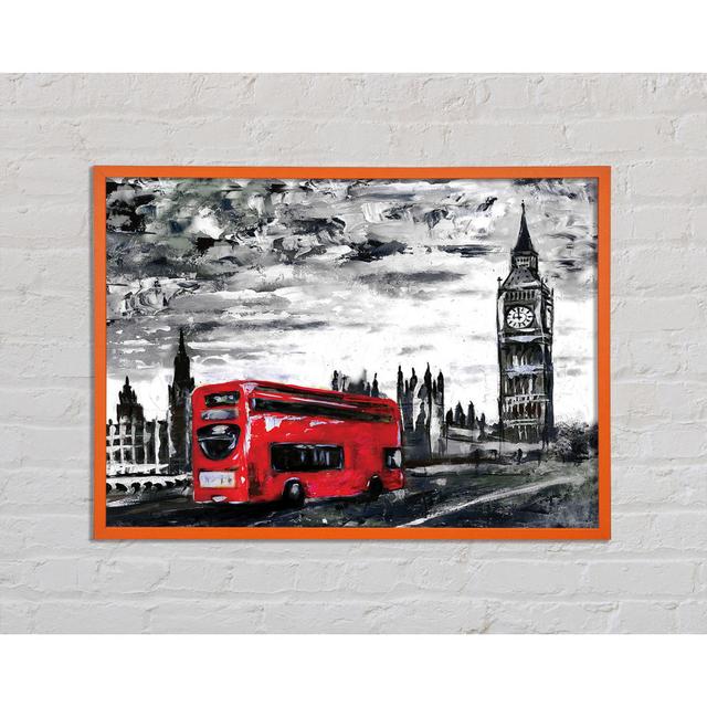 Alyric Big Ben Red Bus - Print Williston Forge Size: 42cm H x 59.7cm W x 2cm D on Productcaster.