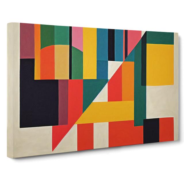 Modern Bauhaus Art Vol.7 Abstract - Wrapped Canvas Graphic Art George Oliver Size: 35cm H x 50cm W x 3cm D on Productcaster.