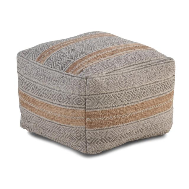 Pouf Barcenas Bloomsbury Market Polsterfarbe: Beige/Grau on Productcaster.