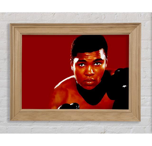 Muhammad Ali Red - Single Picture Frame Art Prints Bright Star Size: 21cm H x 42cm W x 8cm D on Productcaster.