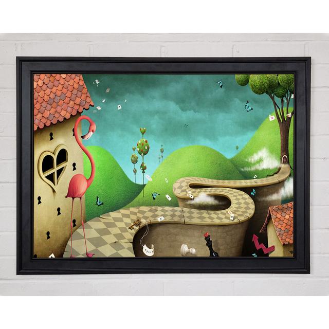 Alice In Wonderland Road - Single Picture Frame Art Prints 17 Stories Size: 21cm H x 29.7cm W x 1.5cm D on Productcaster.