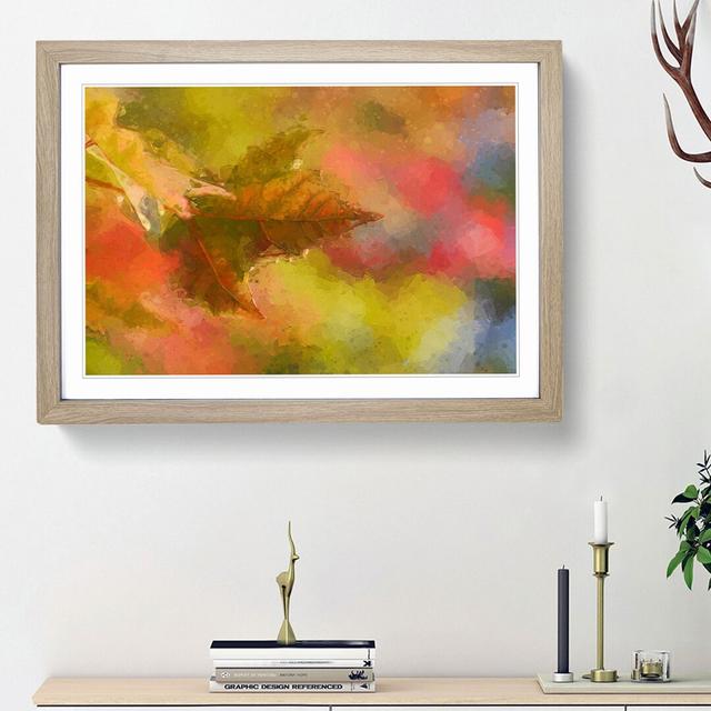 Autumn Tree Leaves in Abstract - Picture Frame Graphic Art Print East Urban Home Frame Option: Oak Framed, Size: 36cm H x 48cm W x 2cm D on Productcaster.