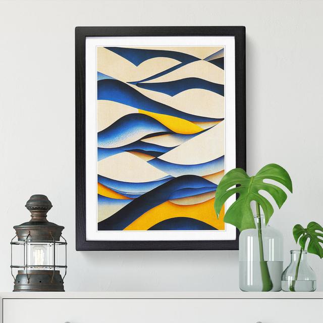 Seascape Abstract Vol.2 - Print Metro Lane Size: 34cm H x 25cm W x 2cm D, Frame Option: Oak on Productcaster.