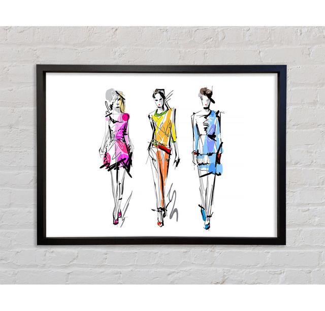 Designer Colour 3 - Single Picture Frame Art Prints on Canvas Marlow Home Co. Size: 100cm H x 141.4cm W x 3.3cm D on Productcaster.