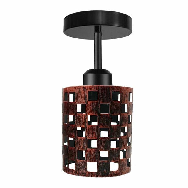 Chartier 1-Light 24cm Semi Flush Mount Borough Wharf Shade Colour: Rustic Red on Productcaster.