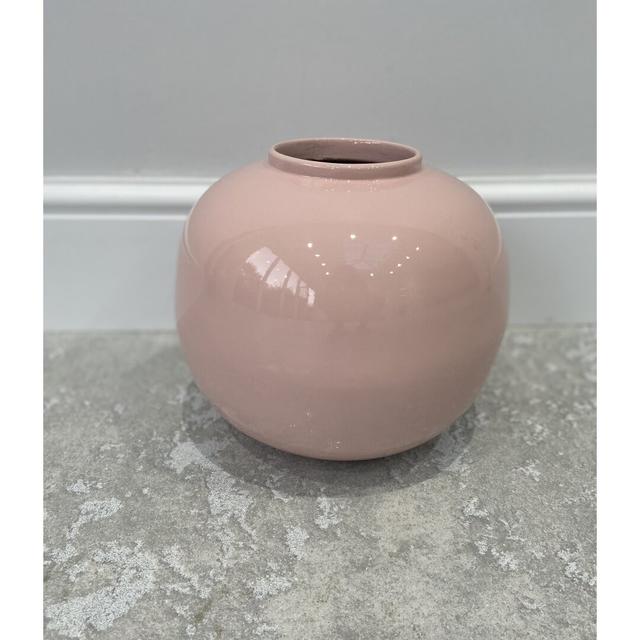 Pastel Pink 30Cm Handmade Round Bamboo Vase Ivy Bronx on Productcaster.