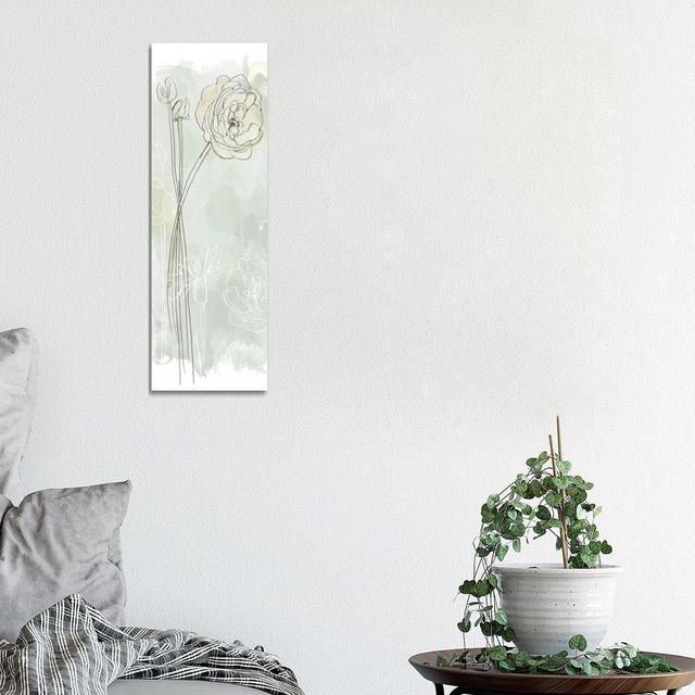 Stone Flower Study III by June Erica Vess - Wrapped Canvas Panoramic Painting Ophelia & Co. Size: 91.44cm H x 30.48cm W x 3.81cm D on Productcaster.