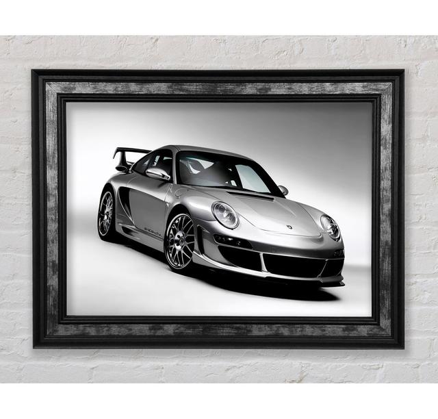 Porsche 911 Silver Framed Print Bright Star Size: 84.1cm H x 142.2cm W on Productcaster.