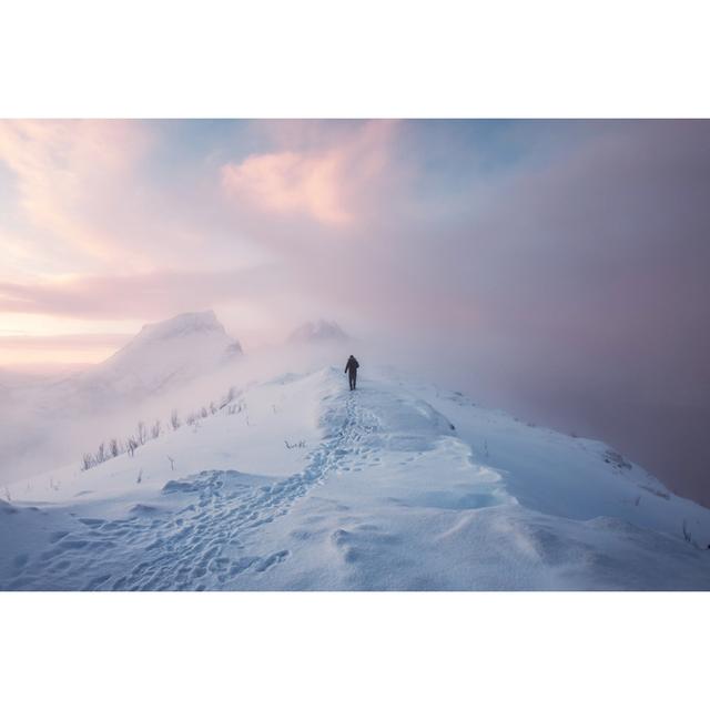 Mountaineer Walking by Rustic Wanderlust - Wrapped Canvas Print Alpen Home Size: 51cm H x 76cm W on Productcaster.