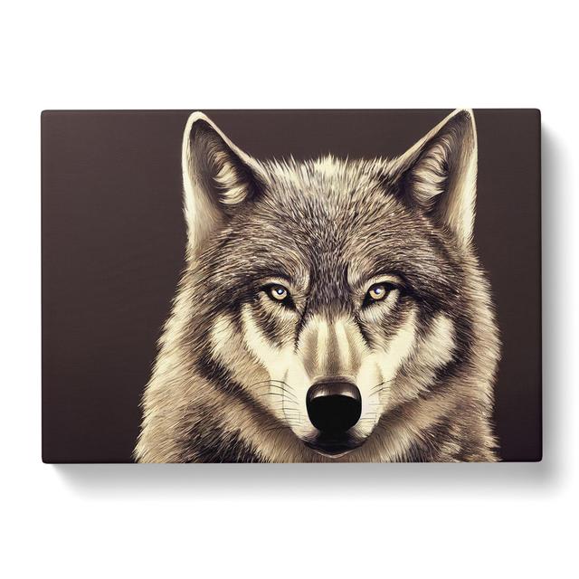 Portrait Of A Wolf Vol.2 - Wrapped Canvas Graphic Art Alpen Home Size: 50cm H x 76cm W x 3cm D on Productcaster.