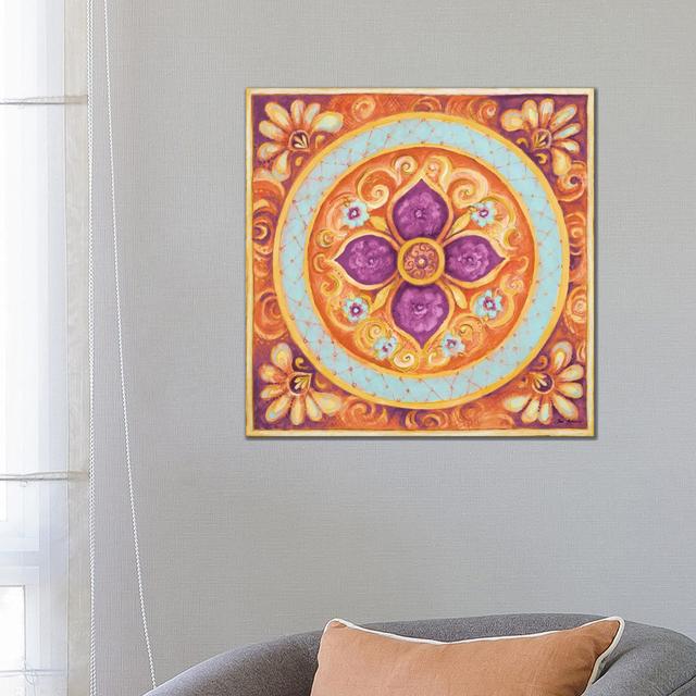 Medallion II by Janice Gaynor - Wrapped Canvas Painting Latitude Vive Size: 66.04cm H x 66.04cm W x 3.81cm D on Productcaster.