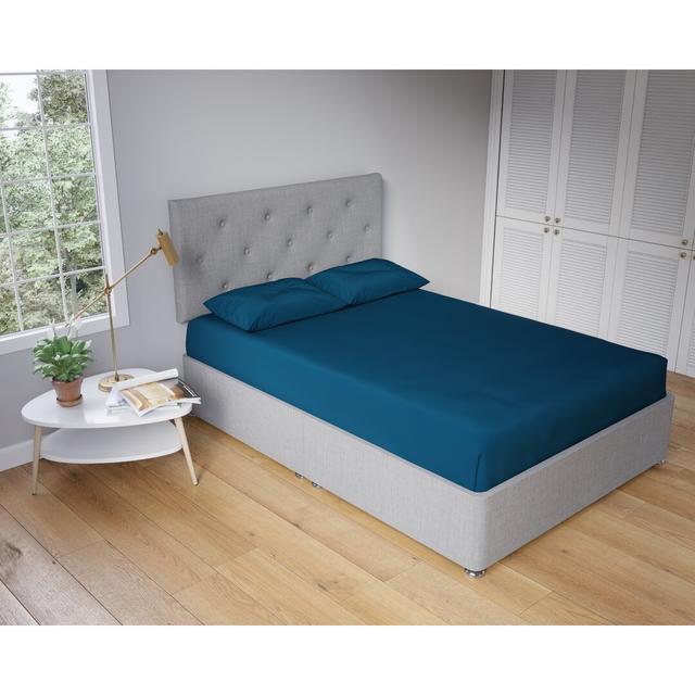 Mirva Extra Deep 30cm Polycotton Fitted Sheet Soft Touch 17 Stories Colour: Teal, Size: Super King (6') on Productcaster.