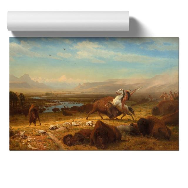 The Last Of The Buffalo by Albert Bierstadt - No Frame Painting East Urban Home Size: 42cm H x 59cm W x 0.1cm D on Productcaster.