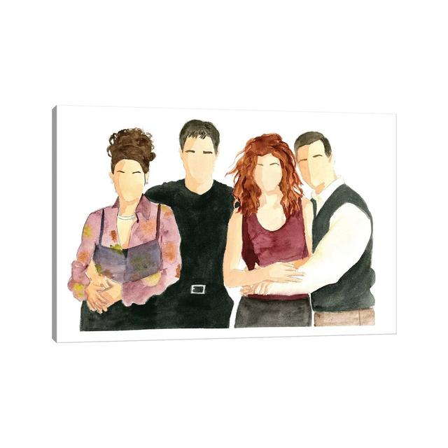 Will & Grace by AJ Filopoulos - Print on Canvas Corrigan Studio Format: Wrapped Canvas, Size: 20.32cm H x 30.48cm W x 1.91cm D on Productcaster.