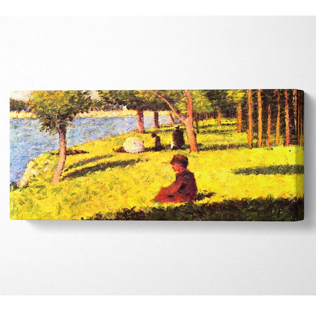 Seurat Seated Figure - Wrapped Canvas Panoramic Art Prints Rosalind Wheeler Size: 40.6cm H x 101.6cm W x 10cm D on Productcaster.