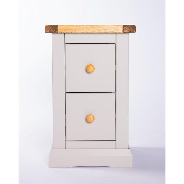 Engleman 2 Drawer Bedside Table Brambly Cottage Base Colour: Grey on Productcaster.