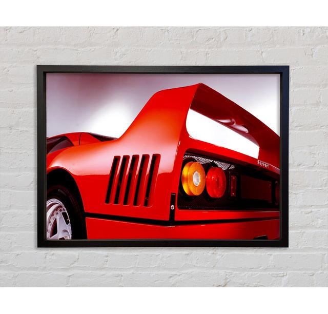 Ferrari F40 Spoiler Framed Print Bright Star Size: 84.1cm H x 118.9cm W x 3.3cm D on Productcaster.