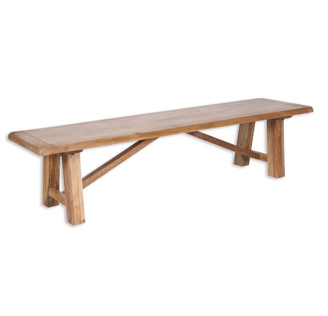 Antigo Wood Bench Union Rustic Size: H45 x W200 x D46cm on Productcaster.