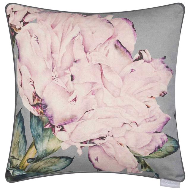 Parcevall Lavender Floral Piped Cushion Voyage Maison Size: 50cm x 50cm, Colour: Cream on Productcaster.