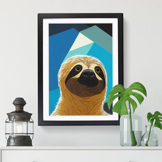 Sloth Comic Art - Single Picture Frame Graphic Art World Menagerie Frame Option: Walnut, Size: 34cm H x 25cm W x 2cm D on Productcaster.