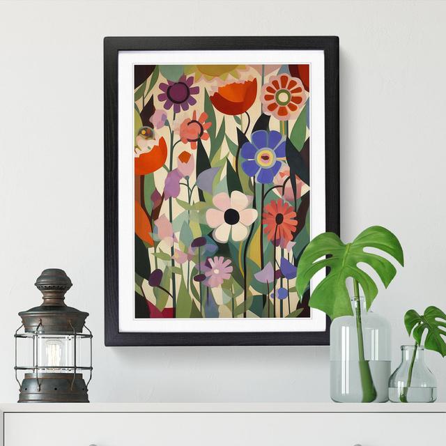 Mixed Flowers Vol.3 - Picture Frame Print Big Box Art Size: 34cm H x 25cm W x 2cm D, Format: Oak on Productcaster.