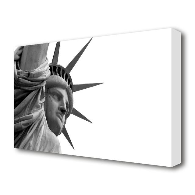 Statue of Liberty Close-up - Wrapped Canvas Photograph Print East Urban Home Size: 35.6 cm H x 50.8 cm W on Productcaster.