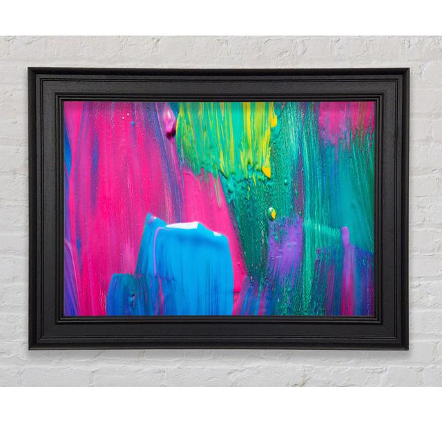 Bold Paint Strokes Framed Print Ivy Bronx Size: 42cm H x 59.7cm W x 8cm D on Productcaster.