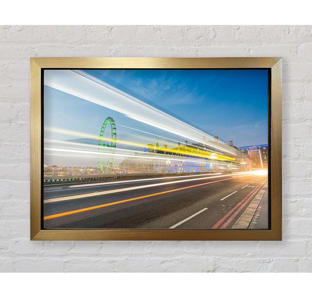 London Bridge Stream of Light Brayden Studio Size: 59.7cm H x 84.1cm W x 3.4cm D, Format: Gold Framed Paper on Productcaster.