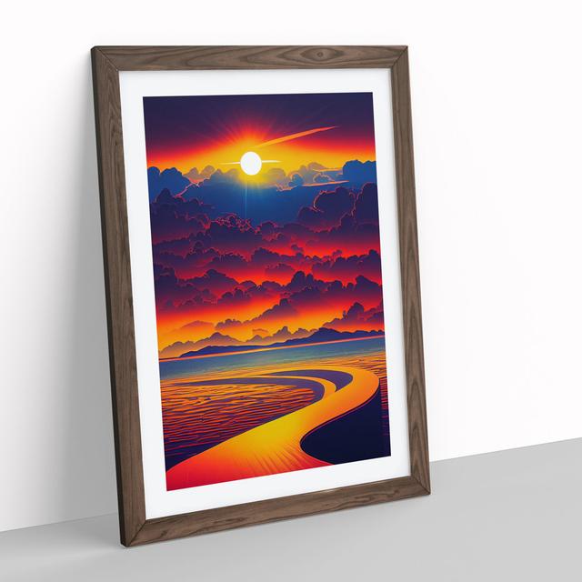 Delicious Sunset - Picture Frame Graphic Art ClassicLiving Size: 64cm H x 46cm W x 2cm D, Frame Colour: Walnut on Productcaster.