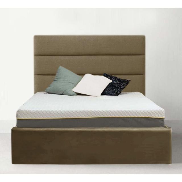 Lavetra Upholstered Bed Ebern Designs Colour: Coffee, Size: Double (4'6) on Productcaster.